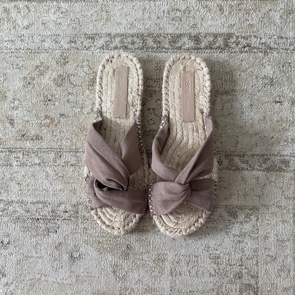 Asos- espadrilles - neutral suede sandals